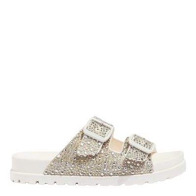 Papete Borracha Branca Strass