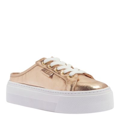 Tênis Flatform Metalizado Dourado