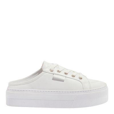 Tênis Flatform Couro Confor Branco