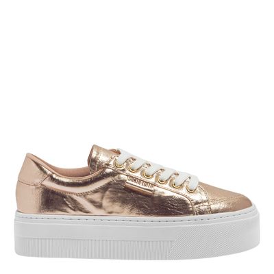 Tênis Flatform Metalizado Dourado