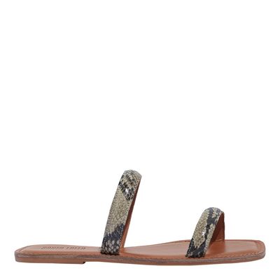 Rasteira Tiras Couro Nobre Soft Snake