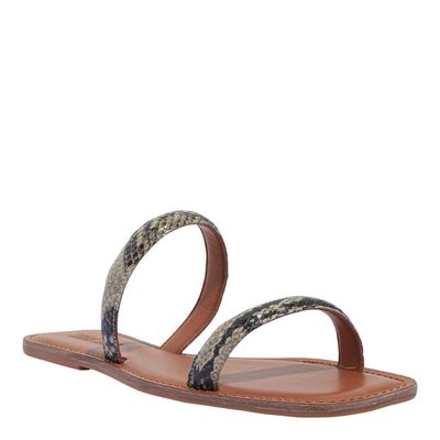 Rasteira Tiras Couro Nobre Soft Snake