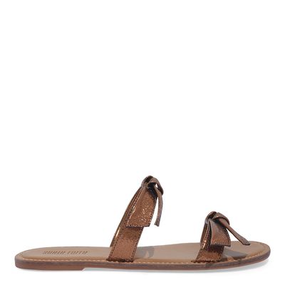 Rasteira Metalizada Galaxy Bronze