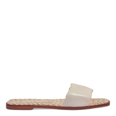 Rasteira Couro Nobre Soft Off White