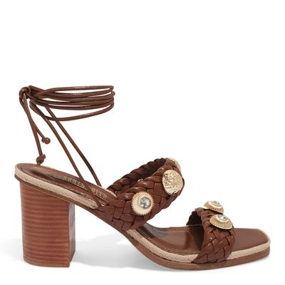 Sandália Napa Soft Marrom Amarração
