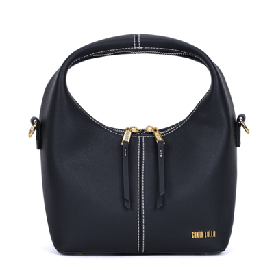 Bolsa Hobo Soft Preta Alça Transversal Removível