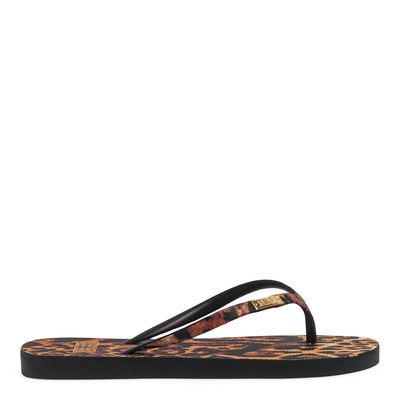 Chinelo Flip Flop Borracha Animal Print Onça