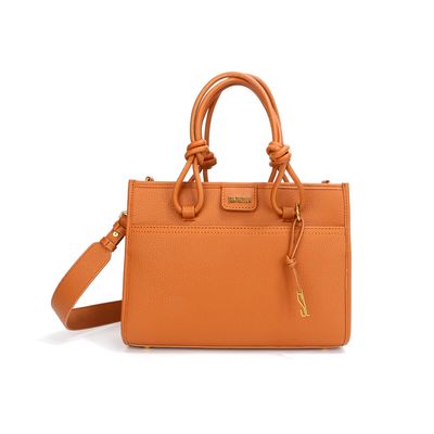 Bolsa Tote Marrom Floater Estruturada Alça Nó
