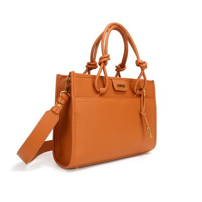 Bolsa Tote Marrom Floater Estruturada Alça Nó