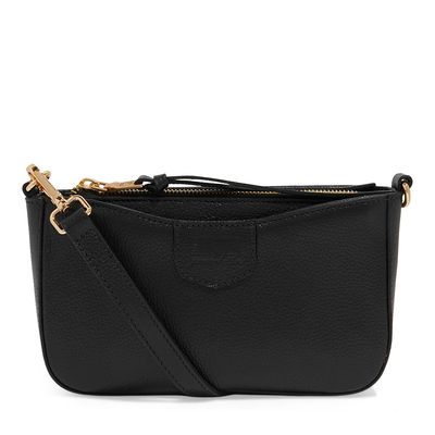 Bolsa Clutch Preta Couro Floater Transversal
