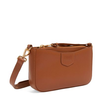Bolsa Clutch Marrom Safari Couro Floater Transversal