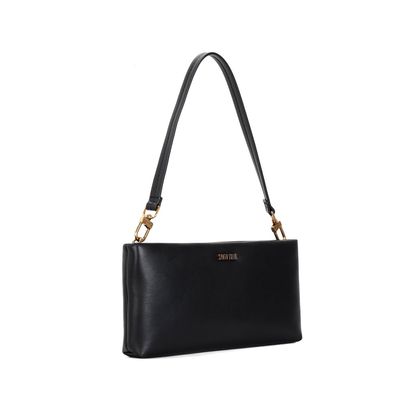Bolsa Clutch Soft Preta Alça De Ombro