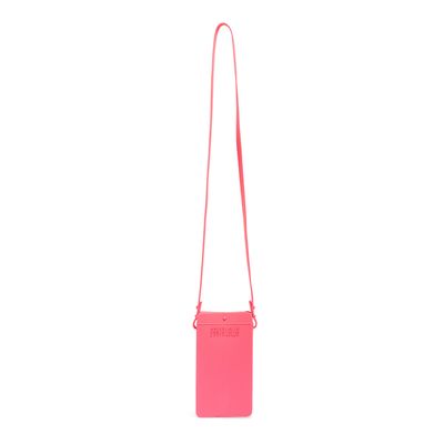 Bolsa Porta Celular Borracha Alça Transversal Rosa