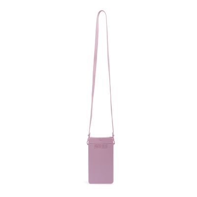 Bolsa Porta Celular Borracha Alça Transversal Roxo