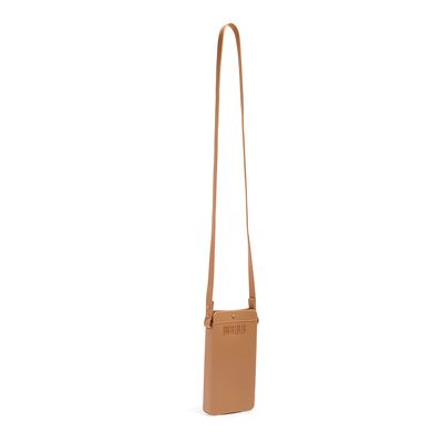 Bolsa Porta Celular Borracha Alça Transversal Bege