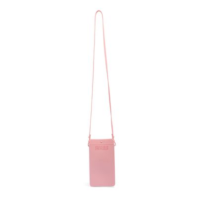 Bolsa Porta Celular Borracha Alça Transversal Rosa