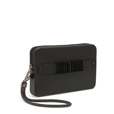 Clutch Borracha Preto Alça De Mão