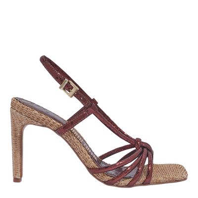 Sandalia Texturizada Crinkle Vermelho Marsala