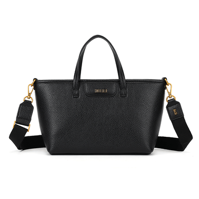 Bolsa Shopper Pequena Floater Preta Alça Transversal Removível