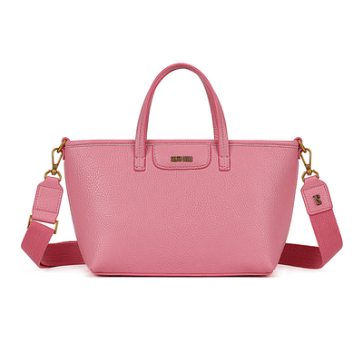 Bolsa Shopper Pequena Floater Rosa Cotton Alça Transversal Removível