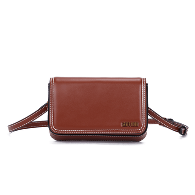 Bolsa Pequena Soft Marrom Alça Transversal