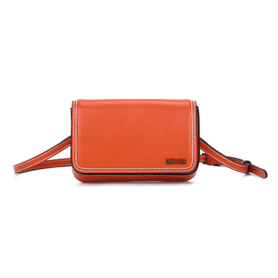 Bolsa Pequena Soft Laranja Caju Alça Transversal