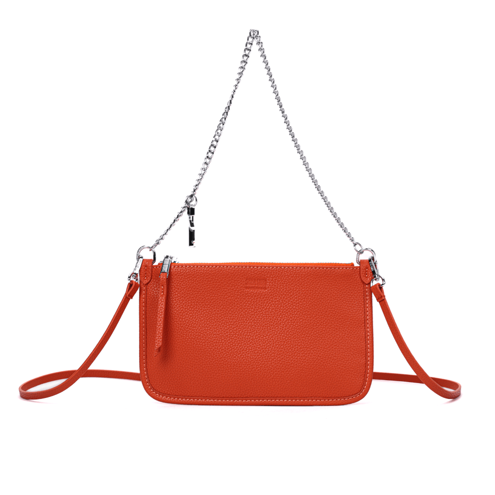 Bolsa Clutch Floater Laranja Flame Alça Corrente - Santa Lolla