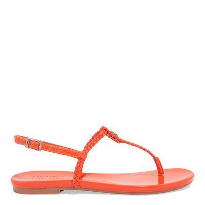 Kit Rasteira Verniz Anzeli Laranja E Nécessaire Transparente