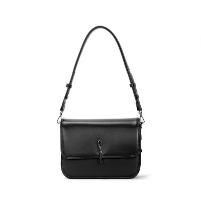 Bolsa Baguete Soft Preta Alça De Ombro