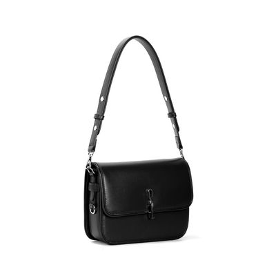 Bolsa Baguete Soft Preta Alça De Ombro