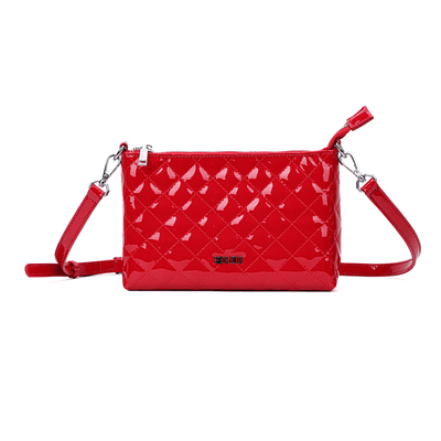 Bolsa Clutch Vermelha Blood Envernizada Transversal