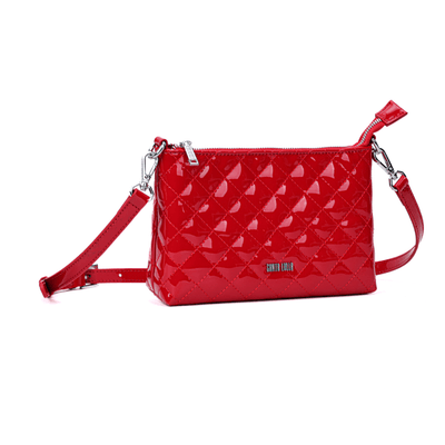 Bolsa Clutch Vermelha Blood Envernizada Transversal