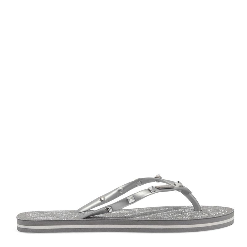 Flip Flop Shiny Prata Borracha Spikes - Santa Lolla Flip Flop Shiny Prata Borracha Spikes - Santa Lolla