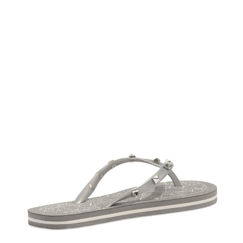 Flip Flop Shiny Prata Borracha Spikes - Santa Lolla Flip Flop Shiny Prata Borracha Spikes - Santa Lolla