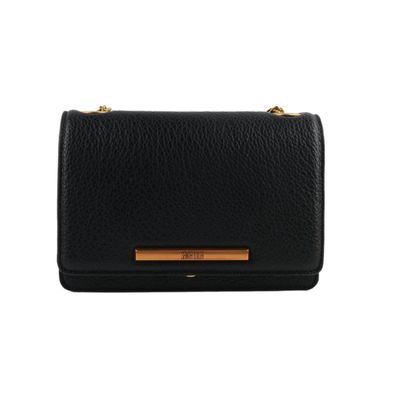 Bolsa Preta Floater Texturizada Alça Corrente Transversal