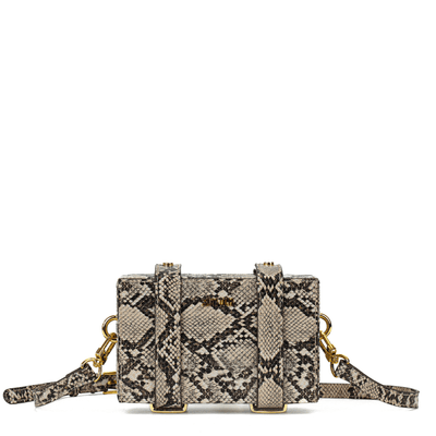 Bolsa Pequena Estampa Animal Print Cobra Alça Transversal