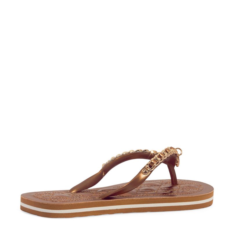 Flip Flop Napa Metalizada Bronze Borracha Corrente - Santa Lolla Flip Flop Napa Metalizada Bronze Borracha Corrente - Santa Lolla