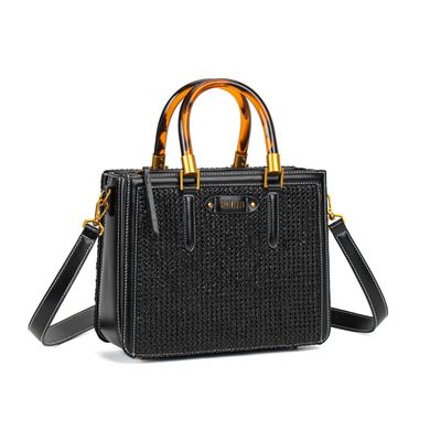 Bolsa Tramado Preta Duas Alças