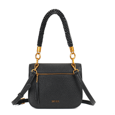 Bolsa Preta Floater Texturizado Alça Trançada