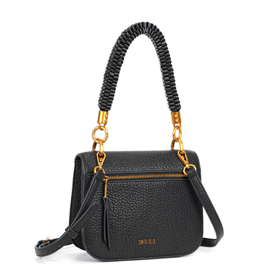 Bolsa Preta Floater Texturizado Alça Trançada
