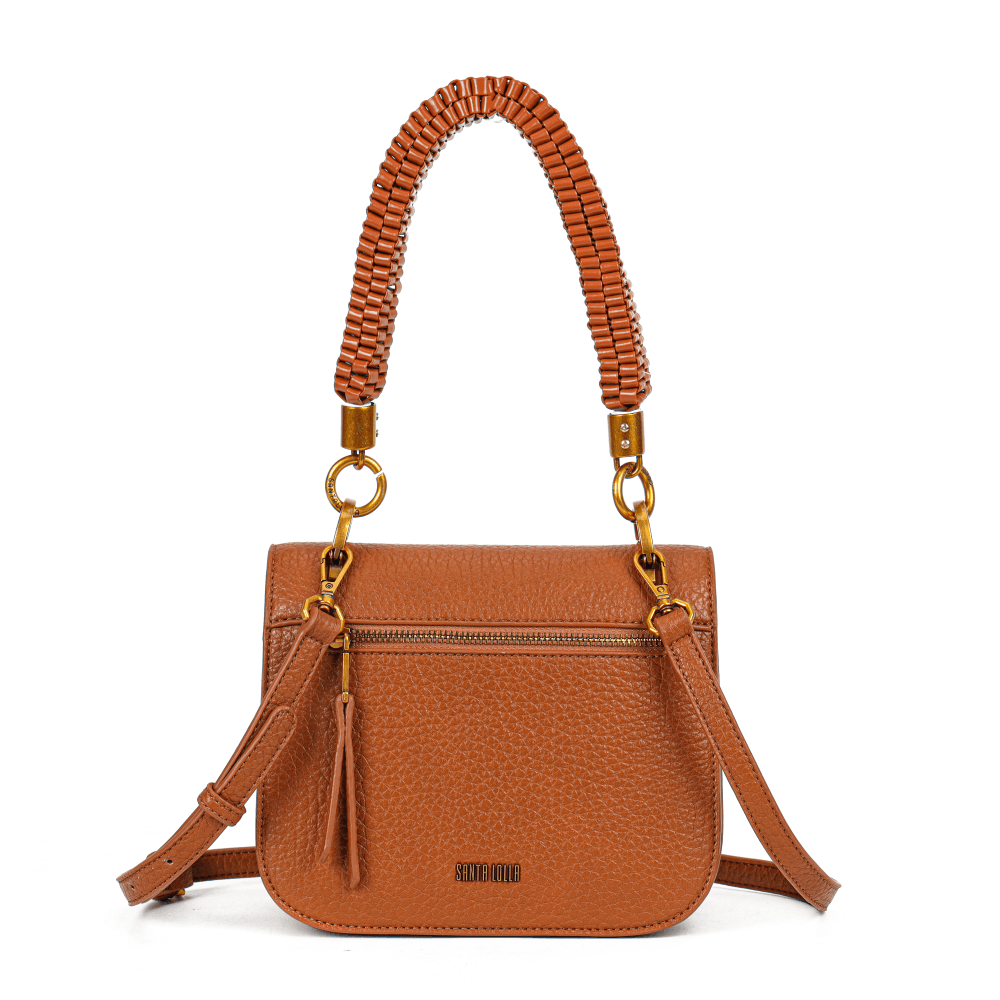 Bolsa Laranja Floater Texturizado Alça Trançada - Santa Lolla