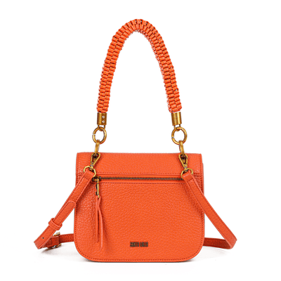 Bolsa Laranja Floater Texturizado Alça Trançada