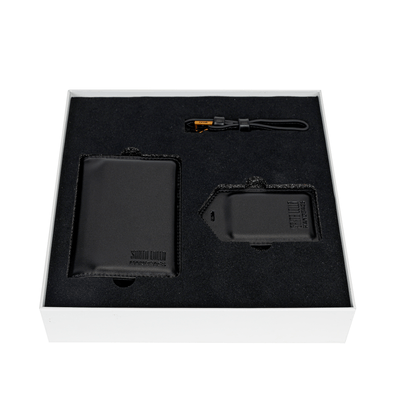 Kit Porta Passaporte E Tag De Mala Preto Soft