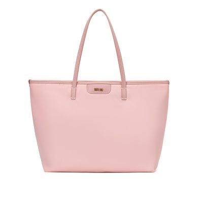 Bolsa Shopper Universitária Grande De Nylon Rosa