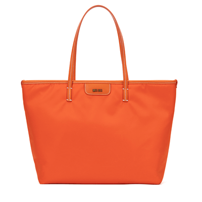 Bolsa Shopper Universitária Grande De Nylon Laranja