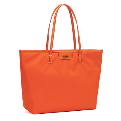 Bolsa Shopper Universitária Grande De Nylon Laranja