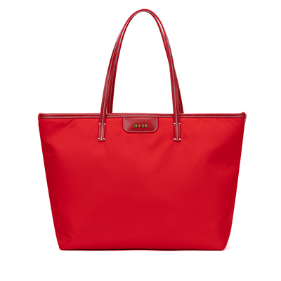 Bolsa Shopper Universitária Grande De Nylon Vermelha