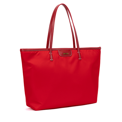 Bolsa Shopper Universitária Grande De Nylon Vermelha