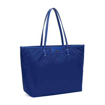 Bolsa Shopper Universitária Grande De Nylon Azul