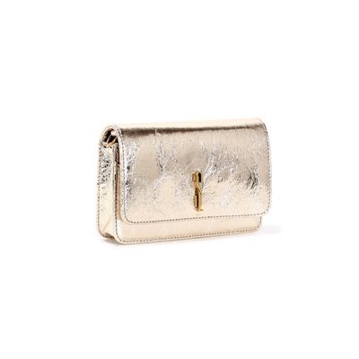 Bolsa Metalizada Metal Crinkle Dourada